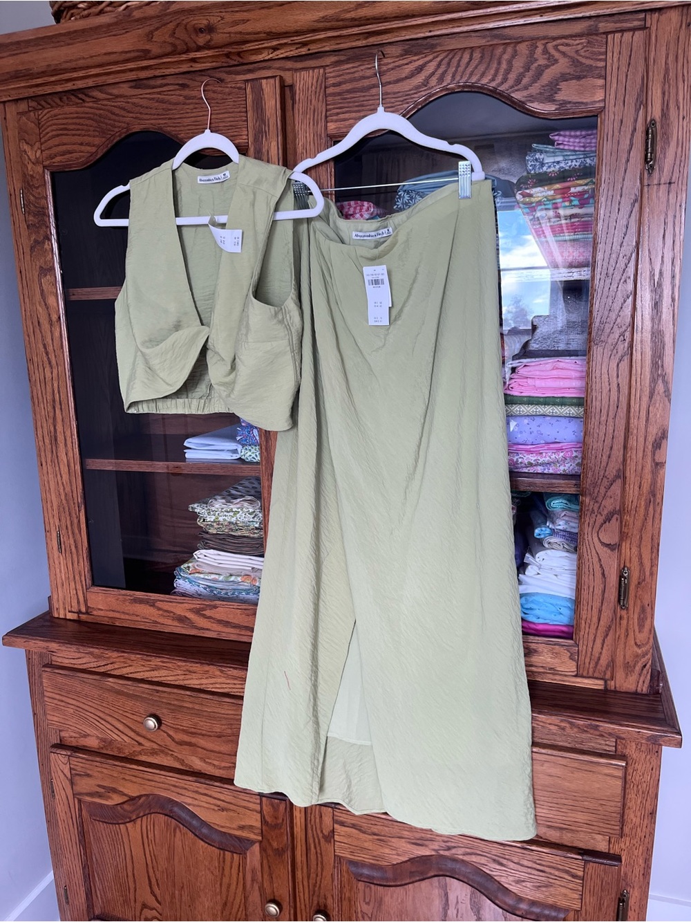 Abercrombie and fitch green matching set